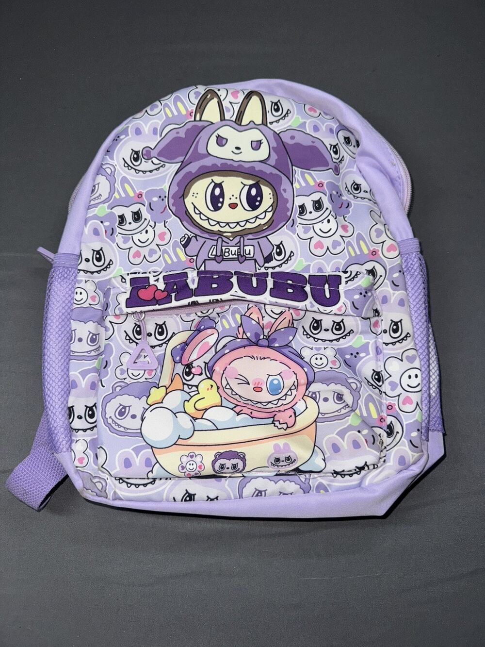 Labubu Bag Cartoon School For Girls Kids Backpack Purple